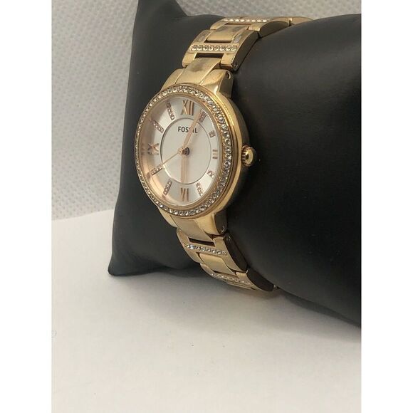 Fossil ES3284 Women's Rose Gold Stainless Steel Analog Silver Dial Watch PQ50 - Picture 2 of 8